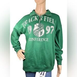 SELF ESTEEM Oversized Quarter Zip “Track & Field” Sweater